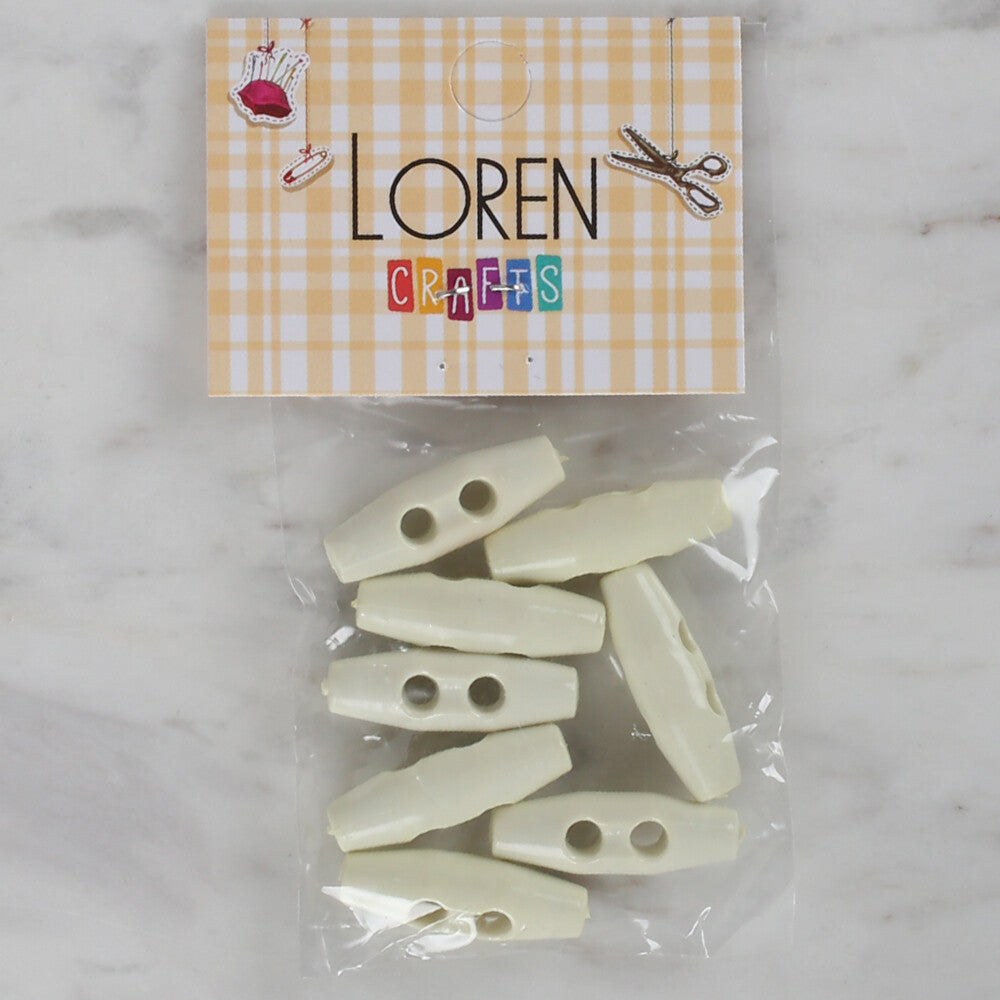 Loren Crafts 8'li ekru çoban düğme - 98